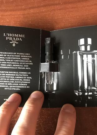 Пробник парфум prada l'homme prada edt 1.5 ml erkek sample2 фото