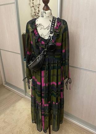 Новое платье стиль zara с бирками длинное, зеленое хаки3 фото
