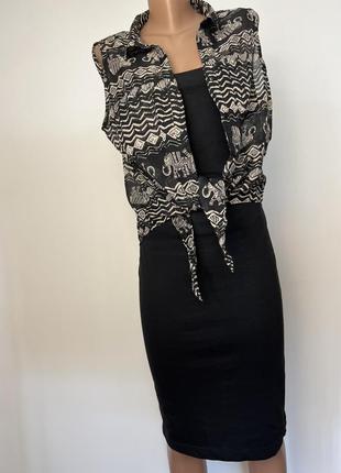 Zara платье +подарок сарафан черное3 фото