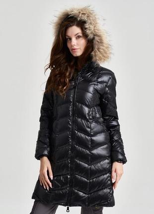 Пуховое пальто с натуральным мехом moncler2 фото