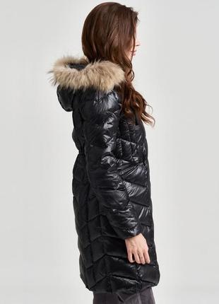 Пуховое пальто с натуральным мехом moncler4 фото