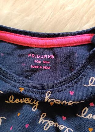 Лонгслів реглан primark 3-6 міс 3