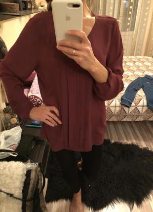 Красивая блуза цвета «бордо» anna field (usa🇺🇸)4 фото