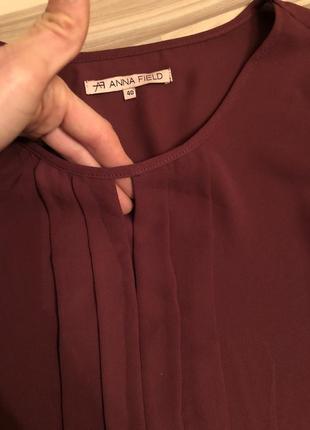 Красивая блуза цвета «бордо» anna field (usa🇺🇸)6 фото
