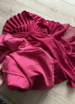 Трендовое платье барби розового цвета6 фото