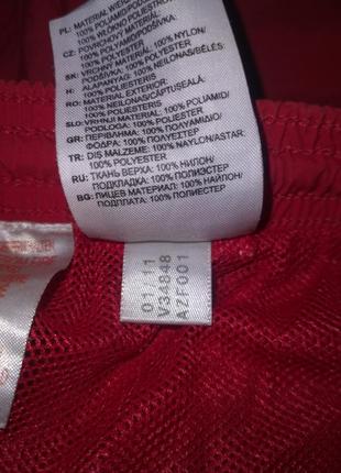 Детские красные шорты спортивные с сеткой adidas4 фото