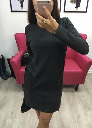 Очень крутое ассиметричное платье с карманами, fx missony