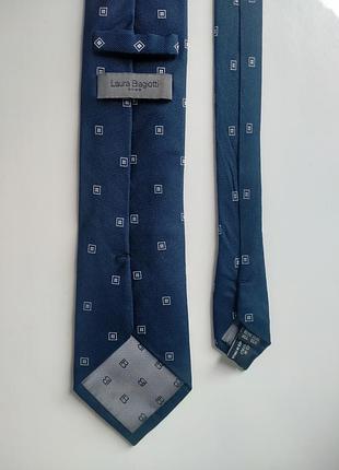 Краватка синя галстук laura biagiotti