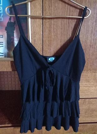 Блуза трикотажна на тонких бретелях р.44