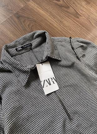 Платье в гусиную лапку zara 3