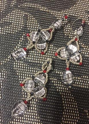 Комплект серьги и кулон