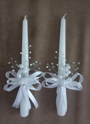 Весільні свічки венчальні мод. "хрусталь"
