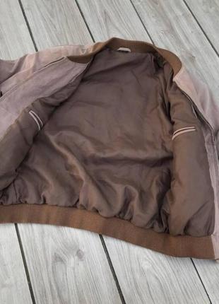 Куртка h&amp;m бомбер натуральная замша кожаная6 фото