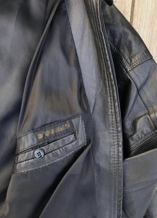 Кожаная куртка h&amp;m бомбер винтаж натуральная кожа кожа кожа байкерская10 фото