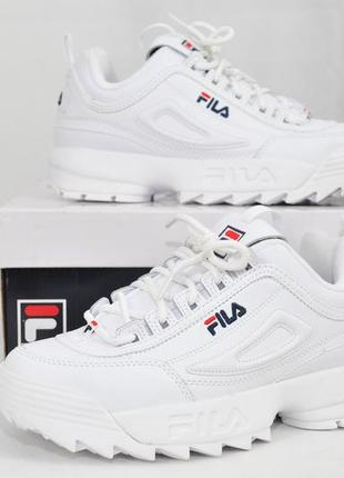 Fila disruptor ii 2 premium оригинал, женские кроссовки фила, кожа стильные