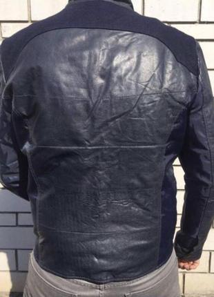 Шкіряна куртка goosecraft бомбер натуральна шкіра кожа байкерская5 фото