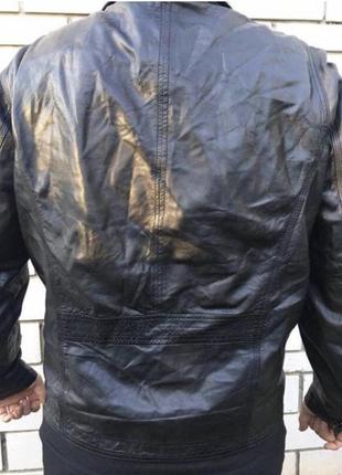 Шкіряна куртка trapper бомбер натуральна шкіра кожа байкерская9 фото