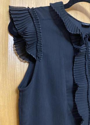 Чёрное шифоновые  мини платье на пуговицах 42-44 р7 фото