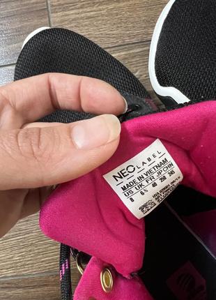 Оригінальні кросівки adidas neo label 40р високі кросівки в сіточку adidas чорні з рожевим4 фото