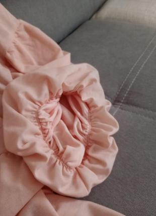Розово персиковая блуза оверсайз большой размер7 фото