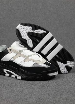 Чоловічі кросівки adidas niteball black white grey2 фото