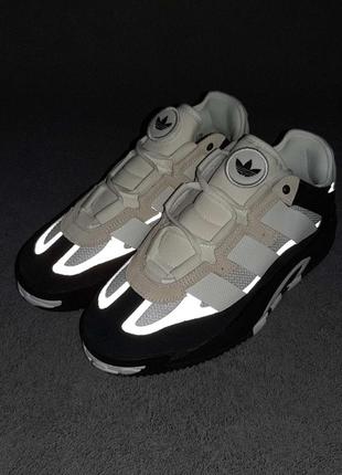 Мужские кроссовки adidas niteball black white grey5 фото