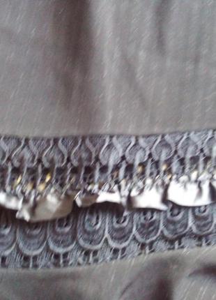 Нарядная юбка гаде с ажурной вставкой3 фото