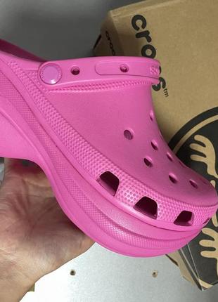 Crocs platform розовые на платформе новые barbie