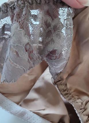 Шелковые трусы женские шёлк трусики бронзовые беж белье коричневые5 фото