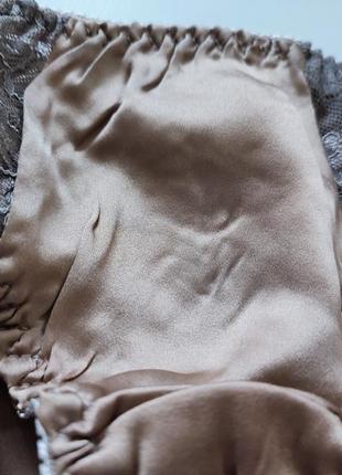 Шелковые трусы женские шёлк трусики бронзовые беж белье коричневые4 фото