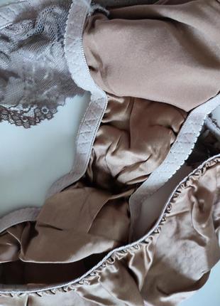 Шелковые трусы женские шёлк трусики бронзовые беж белье коричневые6 фото