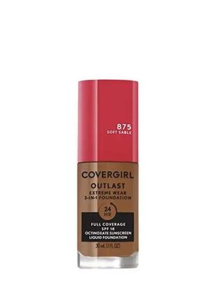 Тональний крем covergirl outlast extreme wear 3-в-1 рідка основа з повним покриттям 30 мл