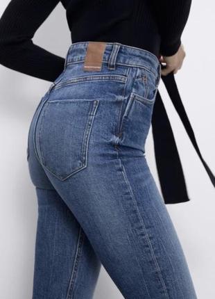 Джинсы стене skinny zara на высокой посадке3 фото