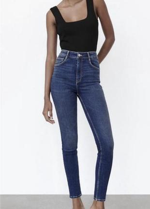 Джинсы стене skinny zara на высокой посадке