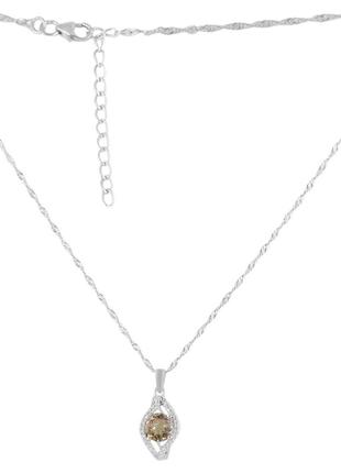 Серебряное колье komilfo с мистик топазом 2.05ct, вес изделия 4,69 гр (2122968) 450500 размер