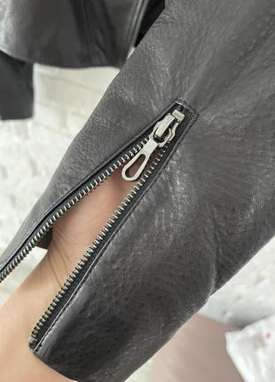 Кожаная косуха punto курточка шоколад или стильный тренд2 фото