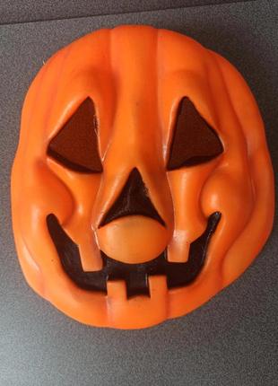Тыква резиновая маска на хеллоуин карнавальная1 фото