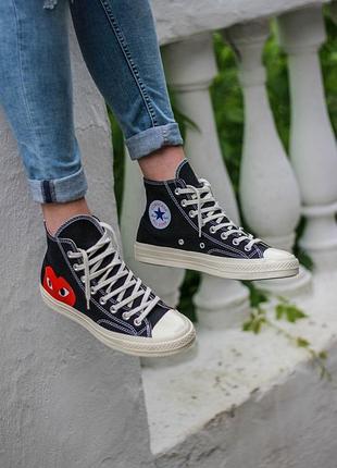 Кеди converse Converse x comme des garcons play high top platform black play white low