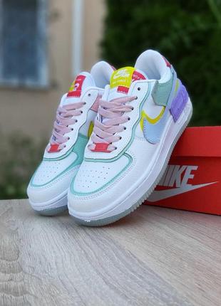 Женские кроссовки nikeair force 1 low shadow multicolor