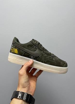 Женские кроссовки nike air force 1 x the north face camo / smb