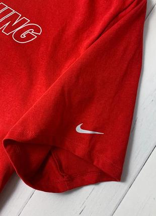Чоловічі червоні спортивні бігові футболки nike dri-fit running найк. розмір s m7 фото