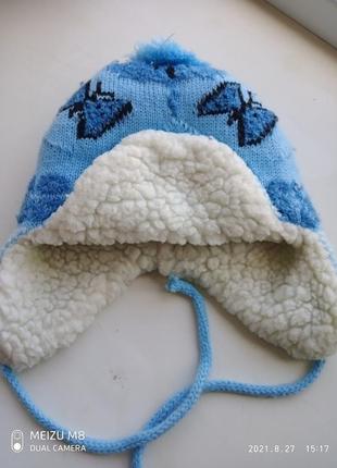 Зимова тепла шапка для малюка
