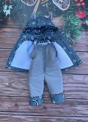 Пошив і відправка від виробника костюм дитячий зимовий курточка напівкомбінезон4 фото