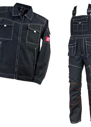 Комплект защитный рабочий, спецодежда: куртка полукомбинезон и брюки, рабочая униформа, работа, спецодежда