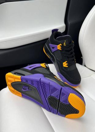 Кросівки nike air jordan 4 retro black violet6 фото