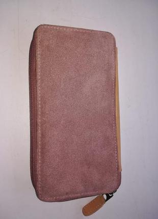 Стильний замшевий шкіряний гаманець hotter