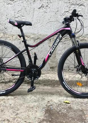 Велосипед crosser mary 26" рама 15 черно-розовый