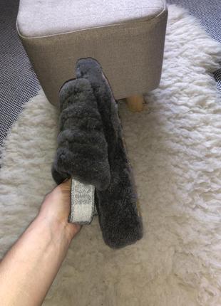 Ugg fluff тапочки сабо мюли босоножки тапочки овчина оригинал натканные без задника домашние3 фото