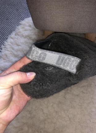 Ugg fluff тапочки сабо мюли босоножки тапочки овчина оригинал натканные без задника домашние7 фото