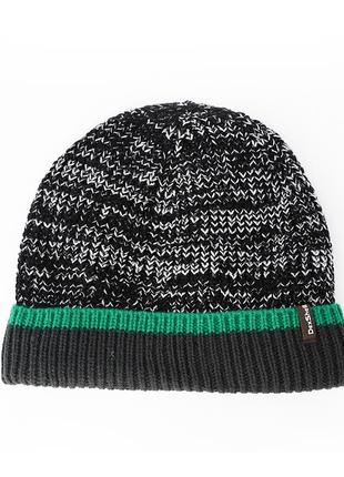 Шапка водонепроникна dexshell cuffed beanie, р-р l/xl (58-60 см) чорна з зеленою смугою